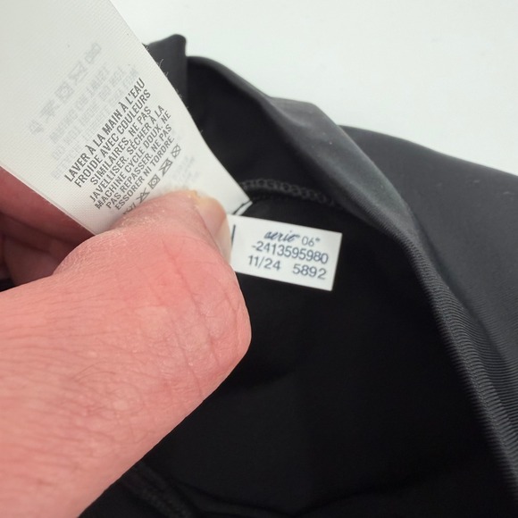 Aerie Black High Waisted Full Coverage Cross Waist Bikini Bottoms XS - Picture 8 of 12